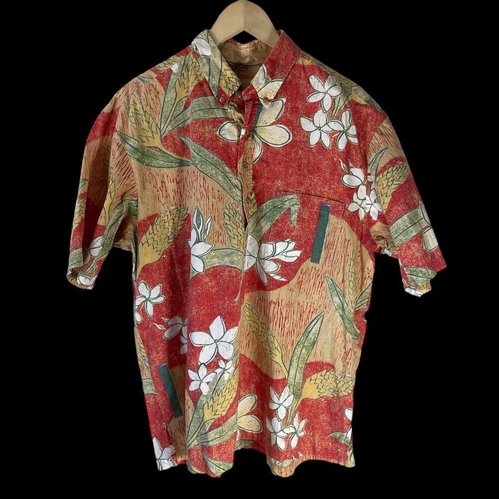 Kahala 1936 Hawaiian Palm/Floral 100%‎ Cotton Print Shirt Sz 2XL